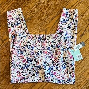 DSG Multicolor Leopard Print Track Pants, NWT, Med